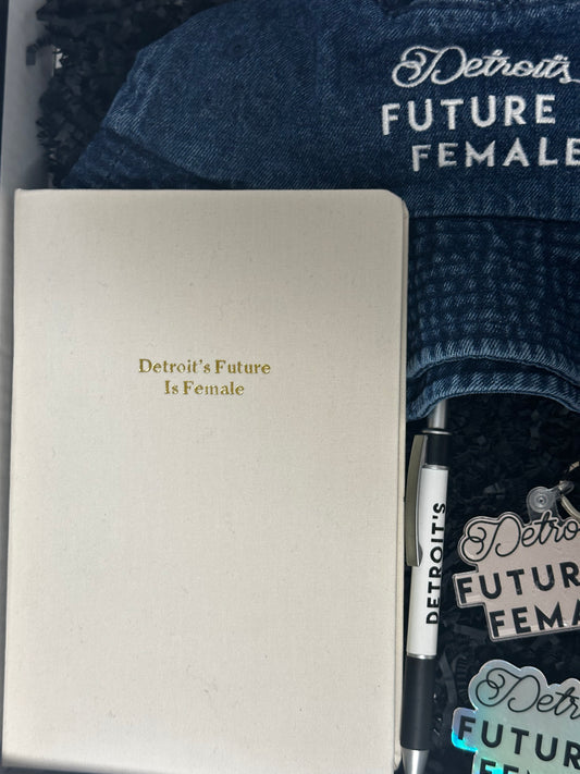 DFF Text Foil Embossed Linen Notebook
