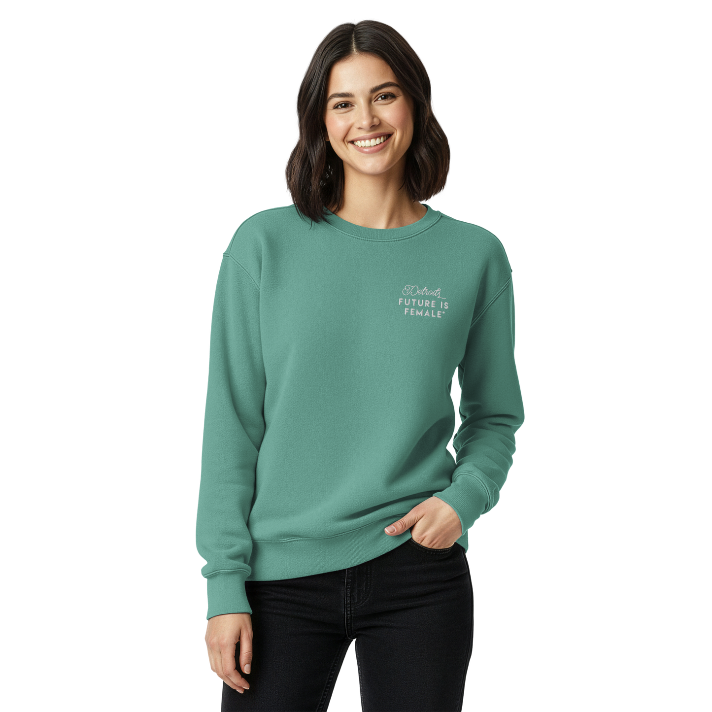 DFF Seafoam Embroidered Unisex Sweatshirt